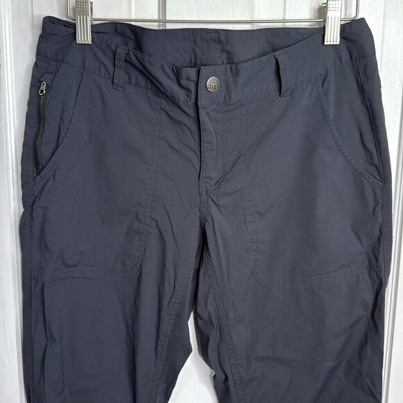 REI Sahara Roll-Up Pants in Black W1668 Sz 8 - Picture 2 of 9